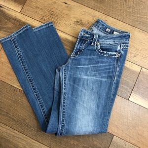 Miss Me Jeans Size 28 Skinny Fleur de Lis